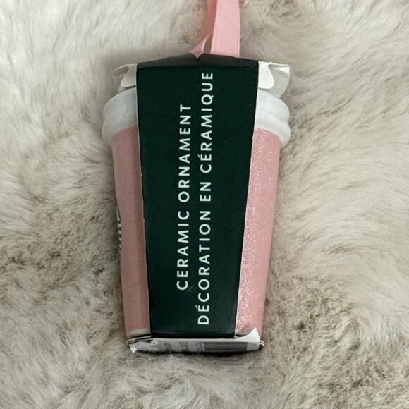 Starbucks Christmas Holiday 2020 Pink Glitter Cup Tree Ornament 2.5” - Picture 4 of 8